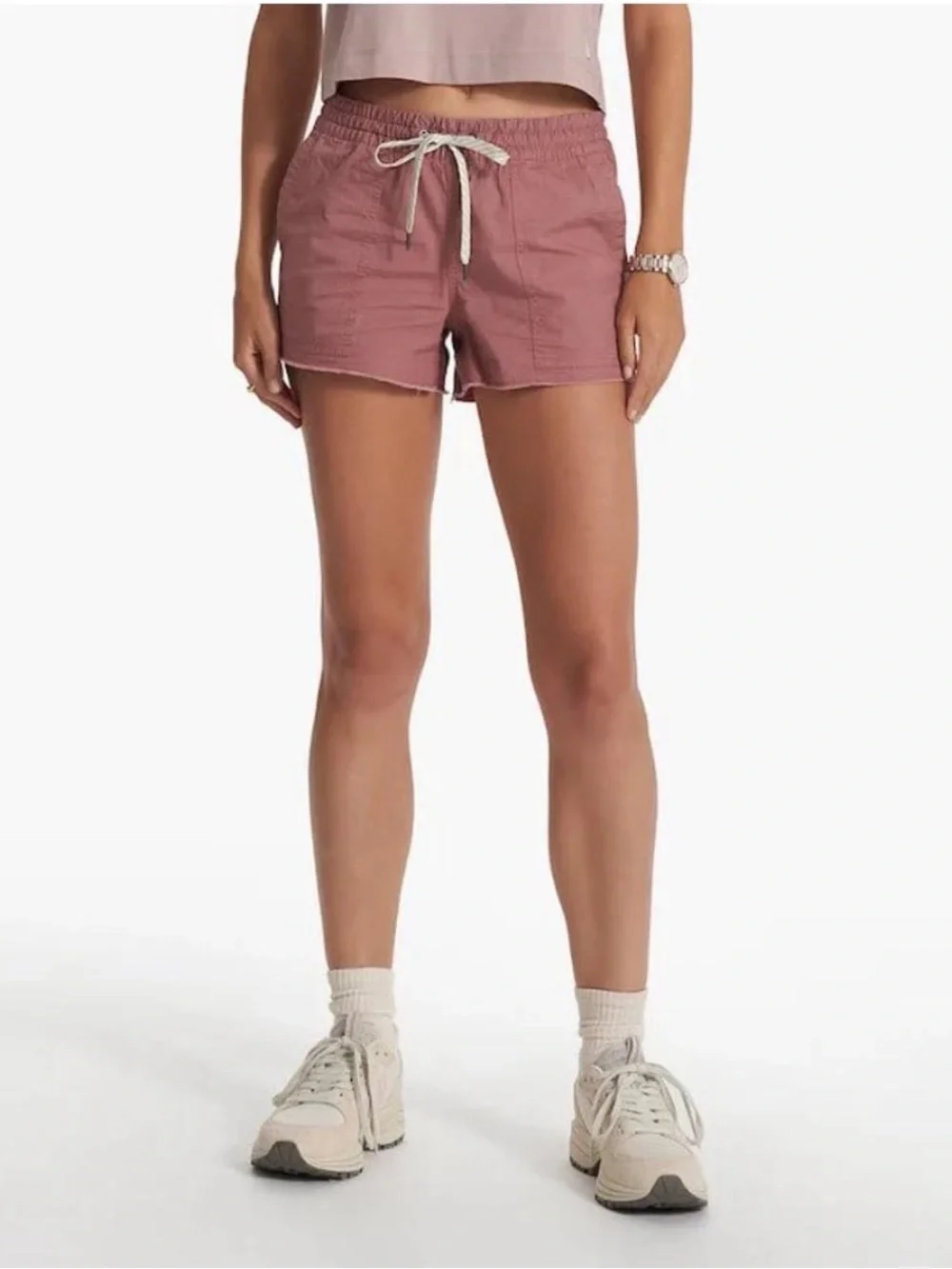 Vuori Ripstop Shorts Mauve Elastic Waist with Drawstring Medium